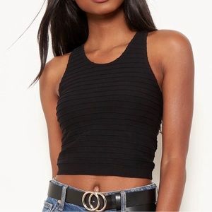 Like new 🛍️ Black Ribbed Tank Crop Top